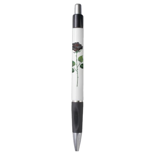 Blume der schwarzen Rose Kugelschreiber (Vorderseite Vertikal)