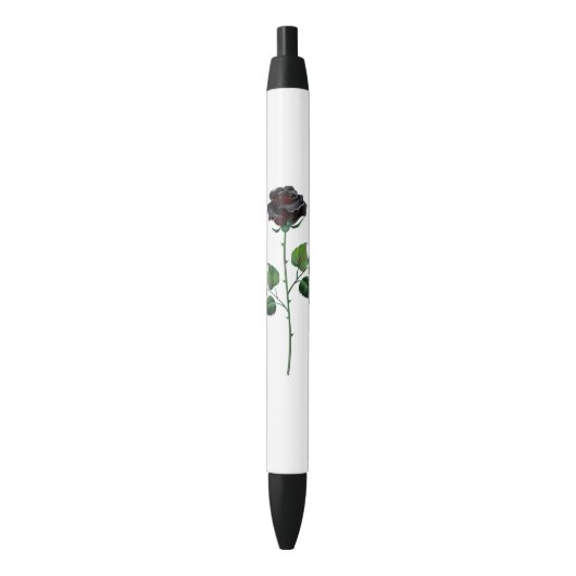 Blume der schwarzen Rose Kugelschreiber (Vorderseite Vertikal)