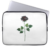 Blume der schwarzen Rose Laptopschutzhülle (Vorderseite)