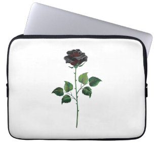 Blume der schwarzen Rose Laptopschutzhülle