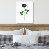 Blume der schwarzen Rose Leinwanddruck (Insitu (Schlafzimmer))