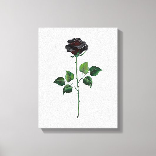 Blume der schwarzen Rose Leinwanddruck (Vorderseite)