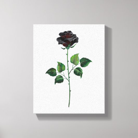 Blume der schwarzen Rose Leinwanddruck (Vorderseite)