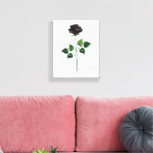 Blume der schwarzen Rose Leinwanddruck (Insitu (Wohnzimmer))