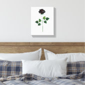 Blume der schwarzen Rose Leinwanddruck (Insitu (Schlafzimmer))