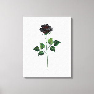 Blume der schwarzen Rose Leinwanddruck