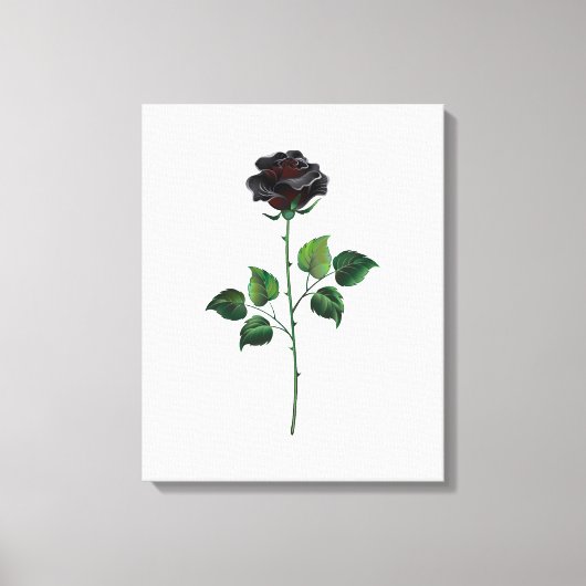 Blume der schwarzen Rose Leinwanddruck (Vorderseite)