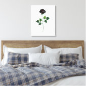 Blume der schwarzen Rose Leinwanddruck (Insitu (Schlafzimmer))