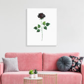 Blume der schwarzen Rose Leinwanddruck (Insitu (Wohnzimmer))