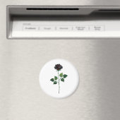Blume der schwarzen Rose Magnet (In Situ (Geschirrspüler))