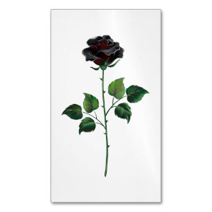 Blume der schwarzen Rose Magnetische Visitenkarte