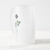 Blume der schwarzen Rose Mattglas Bierglas (Vorderseite Links)