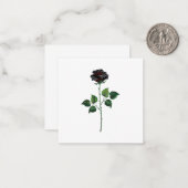 Blume der schwarzen Rose Mitteilungskarte (Vorderseite/Rückseite Beispiel)