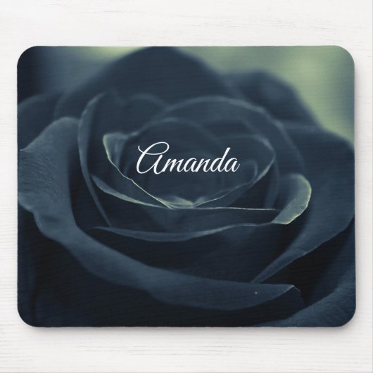 Blume der schwarzen Rose Mousepad (Vorne)