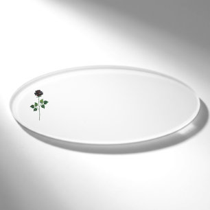 Blume der schwarzen Rose Namenschild