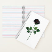Blume der schwarzen Rose Notizblock (Innen)