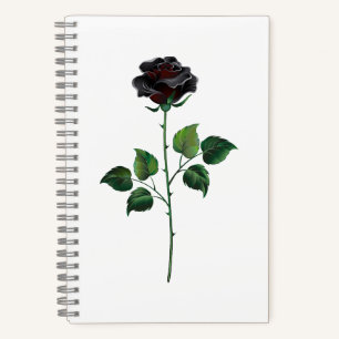 Blume der schwarzen Rose Notizblock