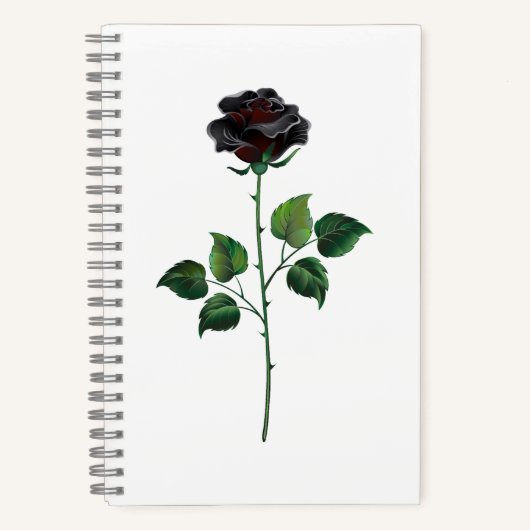 Blume der schwarzen Rose Notizblock (Vorderseite)