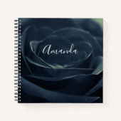 Blume der schwarzen Rose Notizblock (Vorderseite)