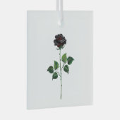Blume der schwarzen Rose Ornament Aus Glas (Vorderseite Rechts)