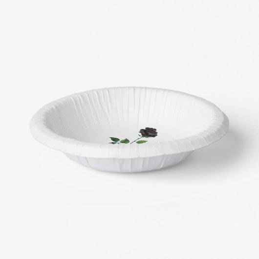 Blume der schwarzen Rose Pappteller (Gewinkelt)