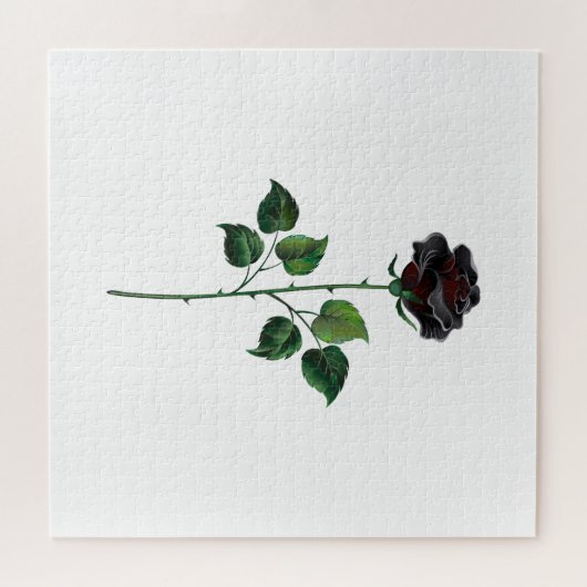 Blume der schwarzen Rose Puzzle (Horizontal)