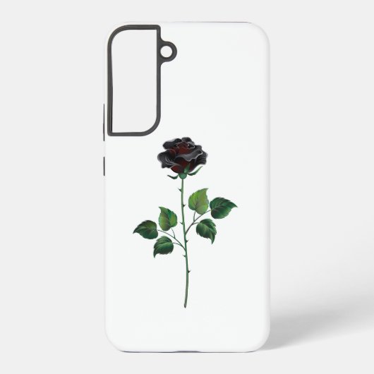 Blume der schwarzen Rose Samsung Galaxy Hülle (Rückseite)