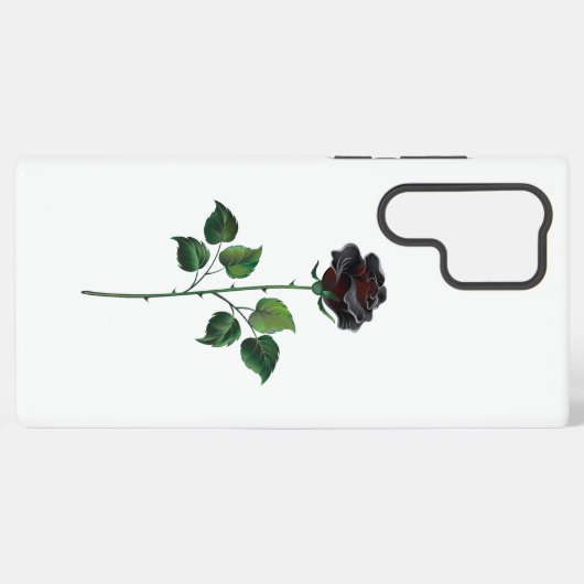 Blume der schwarzen Rose Samsung Galaxy Hülle (Rückseite (Horizontal))