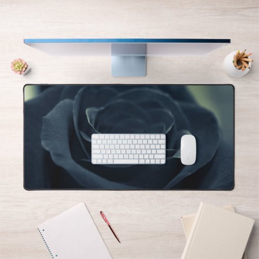 Blume der schwarzen Rose Schreibtischunterlage (Büro 1)