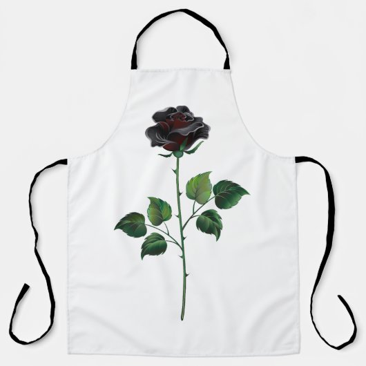 Blume der schwarzen Rose Schürze (Vorderseite)