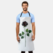 Blume der schwarzen Rose Schürze (Getragen)