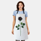 Blume der schwarzen Rose Schürze (Getragen)