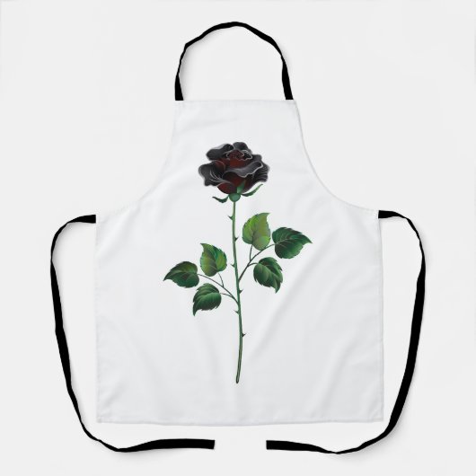 Blume der schwarzen Rose Schürze (Vorderseite)