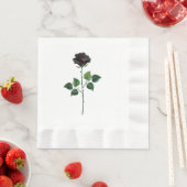 Blume der schwarzen Rose Serviette (Beispiel)