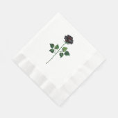 Blume der schwarzen Rose Serviette (Ecke)