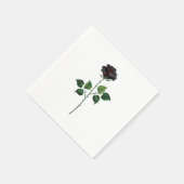 Blume der schwarzen Rose Serviette (Ecke)