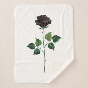 Blume der schwarzen Rose Sherpadecke