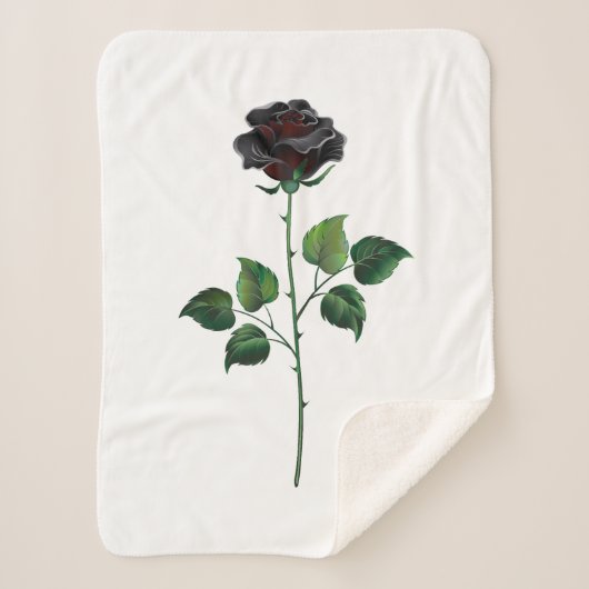 Blume der schwarzen Rose Sherpadecke (Vorderseite)