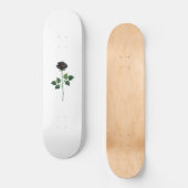 Blume der schwarzen Rose Skateboard (Vorderseite)