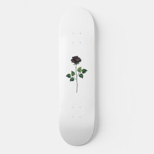 Blume der schwarzen Rose Skateboard (Vorderseite)