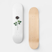 Blume der schwarzen Rose Skateboard (Vorderseite)