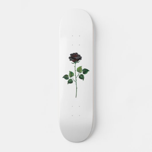 Blume der schwarzen Rose Skateboard (Vorderseite)