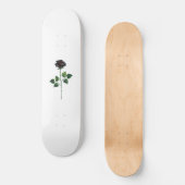 Blume der schwarzen Rose Skateboard (Vorderseite)