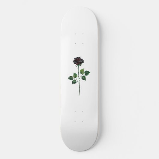 Blume der schwarzen Rose Skateboard (Vorderseite)