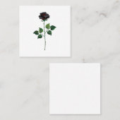 Blume der schwarzen Rose Telefonnummerkarte (Vorne/Hinten)