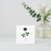 Blume der schwarzen Rose Telefonnummerkarte (Stehend Vorderseite)