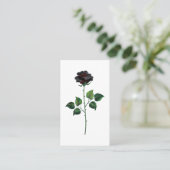 Blume der schwarzen Rose Telefonnummerkarte (Stehend Vorderseite)