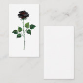 Blume der schwarzen Rose Telefonnummerkarte (Vorne/Hinten)