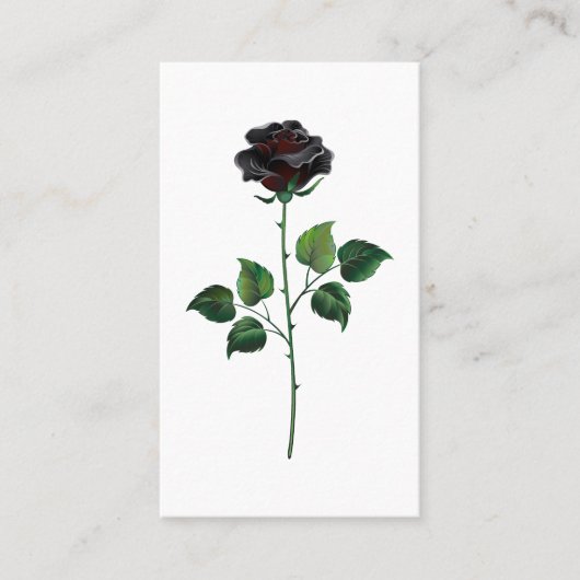 Blume der schwarzen Rose Telefonnummerkarte (Vorderseite)