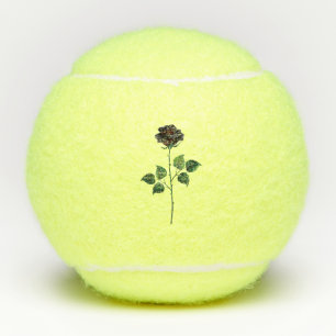 Blume der schwarzen Rose Tennisbälle